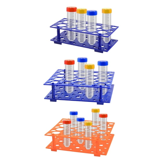 Estante para tubos de ensayo LSVERDE para 10 ml, 15 ml y 50 ml con 128 pocillos