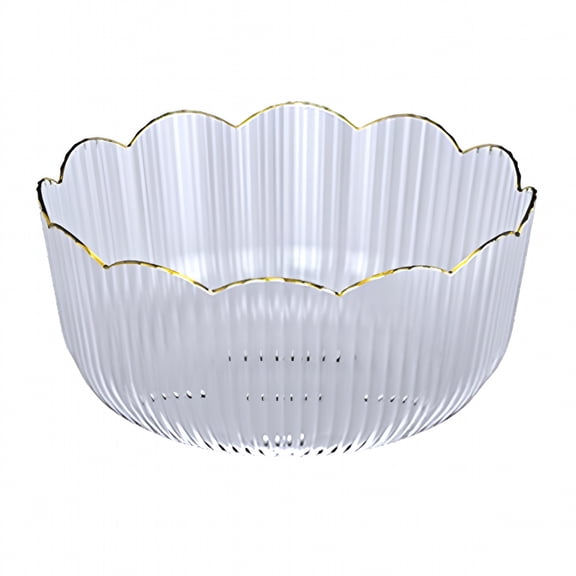 ACDANC Multifunctional Large Capacity Fruit Basin Transparent Plastic Fruit Bowl