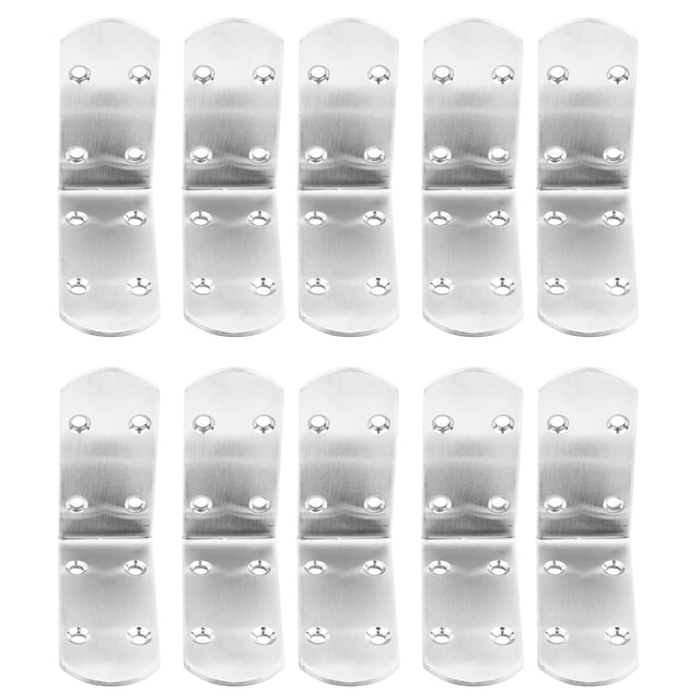 10Pcs Corner Brace Stainless Steel Thicken Right Angle Bracket Connector for Shelf FurnitureL