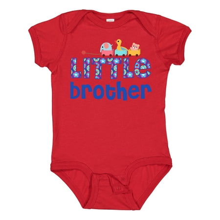

Inktastic Blue Toy Train Little Brother Gifts Gift Baby Boy Bodysuit