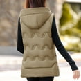 thumbnail image 5 of Gaexia Vest Tops for Women,Long Hooded Down Vest for Women Winter Insulated Quilted Sleeveless Jacket Cozy Warm Midweight Outerwear, 5 of 5