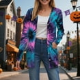 thumbnail image 3 of Towmus Women's Novelty Print Lady Lightweight Cardigan Sweaters Long Sleeve Open Front Cardigans Coat with Pockets with Pocket, 3 of 6