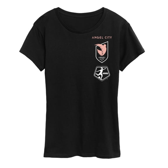 National Women's Soccer League - Angel City FC Stacked Logos Short Sleeve Graphic T-Shirt