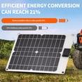 thumbnail image 3 of Tignapoo 4-Pack 15W Monocrystalline Solar Charger with Dual USB/DC Output for Phones & Batteries, High-Efficiency 21.5% Conversion, 5V/12V, 320x275mm Panels, Includes Cables & Accessories, 3 of 6