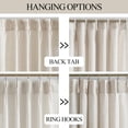 thumbnail image 4 of Cortinas Vision Home Natural Pinch de lino plisado, 230 x 229 cm, 4 of 9