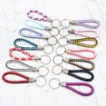 thumbnail image 5 of Key Chain Leather Rope PU Braided Rope School Bag Bus Card Set Water Cup Car Key Chain Ring Accessories Small Gift Lanyard - Silvery, 5 of 6