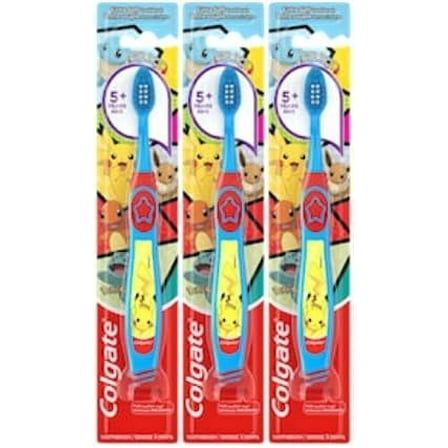 Colgate Pokemon Kids Toothbrush, Extra Soft, 5  Yers, Pack of 3