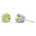 thumbnail image 2 of 1 Carat Solitaire Stud Earrings in Sterling Silver, 2 of 3