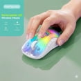 thumbnail image 4 of memzuoix Wireless Rechargeable LED Mouse, 2.4G with USB Receiver, 5-Button, 1200 DPI, Ambidextrous Design for PC, Laptop, Desktop, Chromebook, Mac –Green, 4 of 9