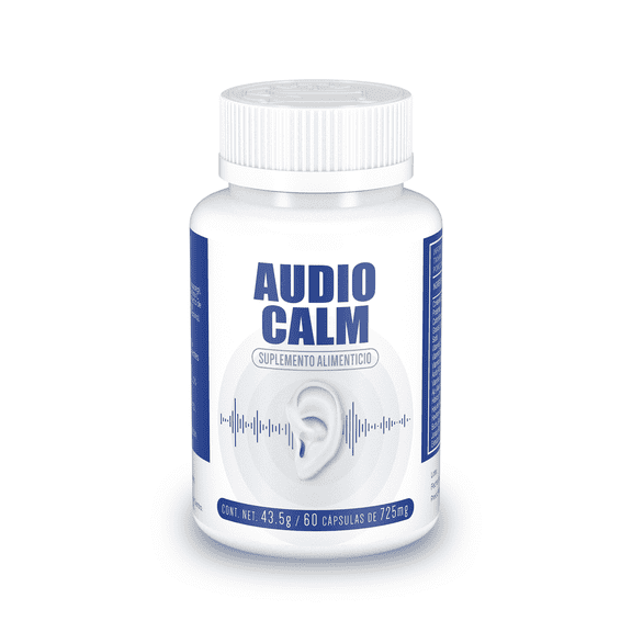 Suplemento Alimenticio Audio Calm Vitaminas B3, B6, B9, B12 + Vitamina C  60 Cápsulas  43.5 Gr.