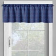 thumbnail image 4 of Ambesonne Abstract Valance & Curtain, Mosaic Art Dashed Squares, 55"x24", Dark Blue and Indigo, 4 of 7