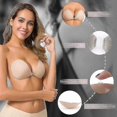 thumbnail image 2 of Silicone Adhesive Bra Strapless Invisible Push Up Sticky Bra, 2 of 5