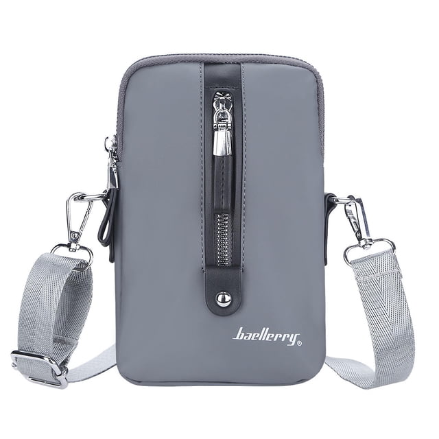 Bolsos cruzados Bolso de hombro de cuero de PU para hombres Bolsos de mensajero con cremallera