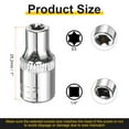 thumbnail image 2 of Uxcell E-Torx Socket 1/4" Drive E5 1" Length 6 Point Spline 3pcs, 2 of 7