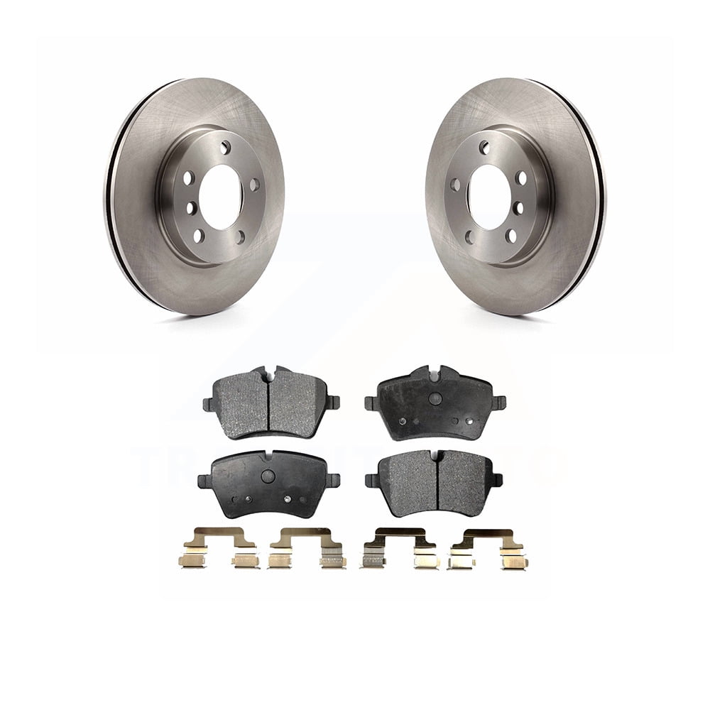 Front Disc Brake Rotors And SemiMetallic Pads Kit For Mini Cooper