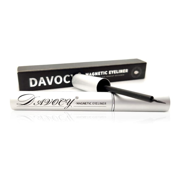 Davocy Delineador de ojos magnético para pestañas magnéticas de fijación fuerte, sin látex, impermeable, delineador de ojos magnético para ojos sensibles, no necesita pegamento, Surper de gran capacid