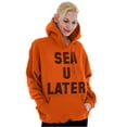 thumbnail image 4 of Funny Beach Lover Sea You Ocean Vibes Unisex Plus Fleece Graphic Hoodie Brisco Brands 2X, 4 of 5
