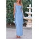 thumbnail image 3 of Vestido PRETTYGARDEN 2025 Verano Maxi Largo sin Mangas con Volantes L - Azul, 3 of 8