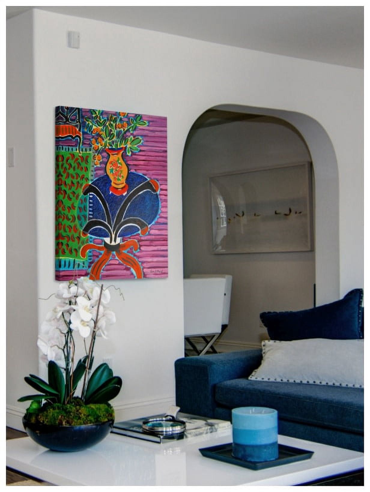 Marmont Hill "Bouquet on Glass Table" by Wayne Ensrud Painting Print on Canvas