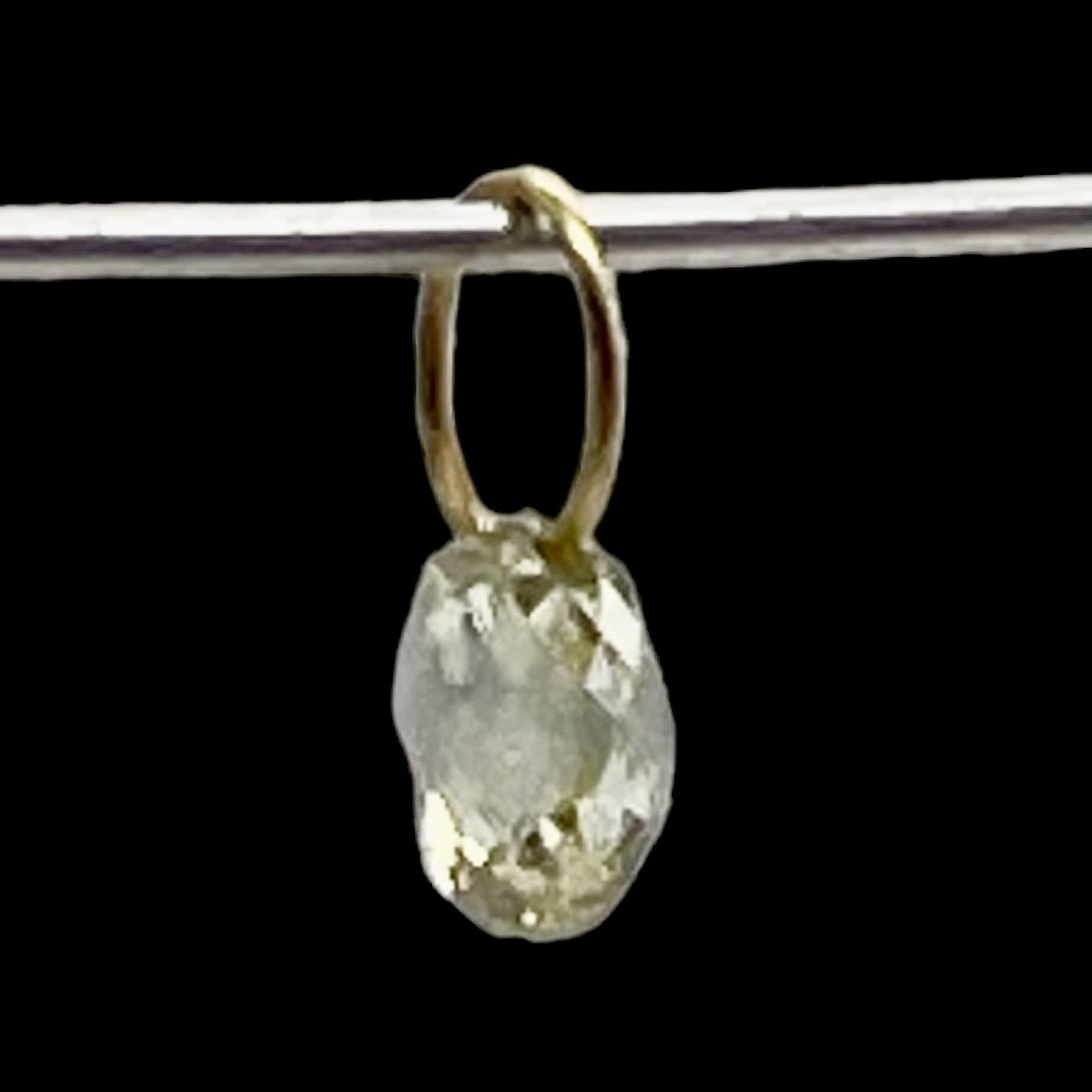 0.26cts Natural Canary Diamond & 18K Gold Pendant | 3.5x2.5x2mm | 1 Bead | - image 3 of 12