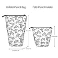 thumbnail image 2 of Lsque Hand Drawn Turtle Pattern Telescopic Pencil Bag Pen Holder Stationery Case, Stand-up Retractable Transformer Bag Organizer, 2 of 6
