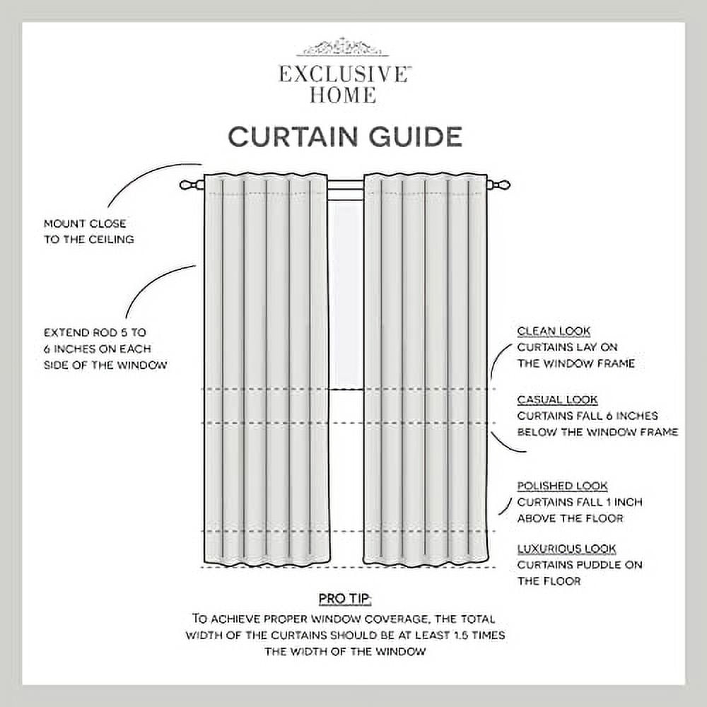 Exclusive Home Bella Sheer Hidden Tab Top Curtain Panel Pair, 54"x108", Melrose Blue