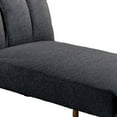 thumbnail image 2 of Dora 62 Inch Modern Adjustable Chaise Lounger with Channel Tufting, Black- Saltoro Sherpi, 2 of 5