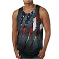 thumbnail image 2 of WREESH Men's 4Th of July Round Neck Tank Top Celebrate In Style with Patriotic Prints Black, 2 of 5