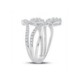 thumbnail image 3 of 14kt White Gold Womens Round Diamond Fashion Ring 1 Cttw, 3 of 4