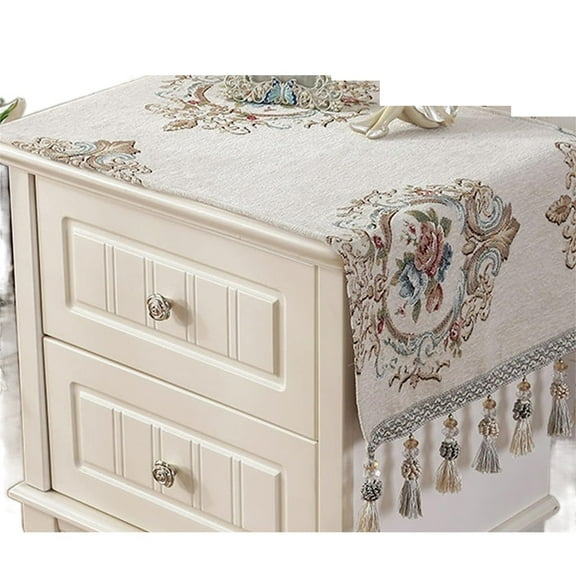 Simple Bedside Table Dust Cover Cover Cloth Towel Cushion FabricBedroom Cabinet Tablecloth Cushion Cloth