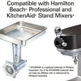 thumbnail image 6 of Hamilton Beach Professional Stand Mixer Specialty Attachment, All-Metal Meat and Food Grinder Attachment Set, 6 of 7