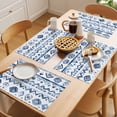 thumbnail image 5 of Placemat Set of 4 Abstract Blue Geometric Placemats for Dining Table Vintage Ethnic Style Washable Table Mats for Kitchen and Party Decor Indoor & Outdoor Use, 5 of 8