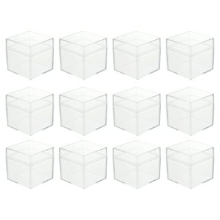 Pioneer Plastics 091C Clear Square Plastic Container, 4.3125 W x 4.3125 D  x 1.125 H, Pack of 48