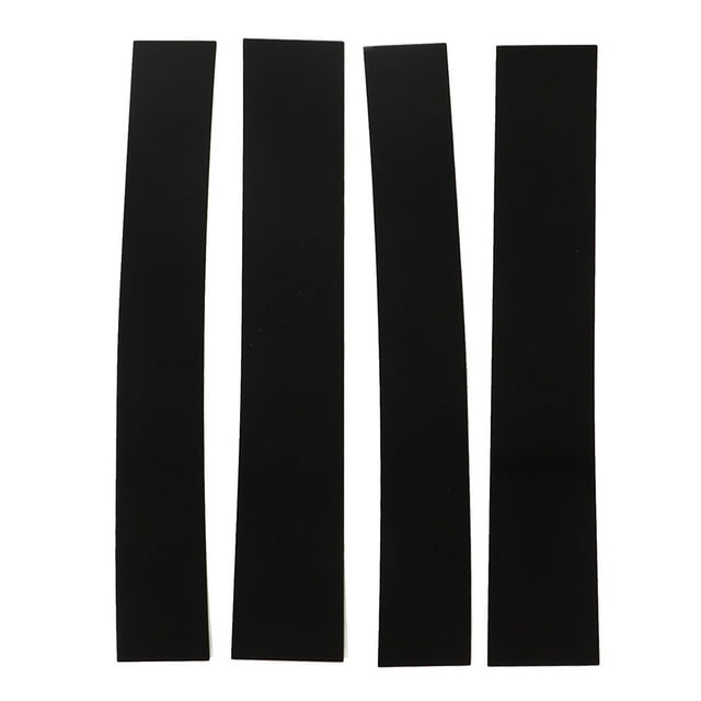 Door Window Pillar Molding Sticker, Gloss Black Scratch Resistant 4D Style Pillar Post Trim Pre Cut For Car Decoration