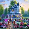 thumbnail image 1 of Cuadros Decorativos Kit de pintura de diamantes 5D Castillo de flores Taladro redondo completo DIY Artesanía Cuadro de mosaico JShteea  Nuevos Originales, 1 of 8