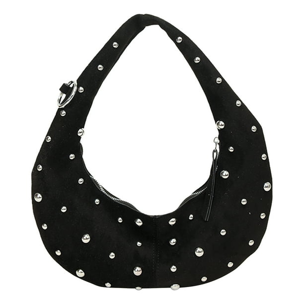 Bolso Hombro Con Tachuelas en Las Axilas Mujer Gamuza Sintética para Uso Diario()