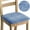 Dusty Blue, variant on Shukii Velvet Dining Chair Covers Set of 2 Stretch Dining Table Chair Covers Chair Cushion Covers For Dining Room,Navy Blue