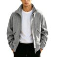 thumbnail image 2 of Umfun Full Zip Track Jackets for Men Athletic Lightweight Stand Collar Casual Sport Coat Soft Breathable Everyday Outerwear for Autumn Running and Daily Commute, 2 of 9