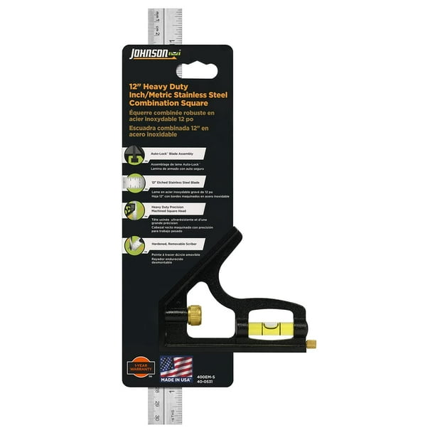 Johnson Level 400EM S 12 in. Heavy Duty Professional Inch Metric