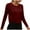 Wine, variant on FAIWAD Workout Tops for Women Crewneck Long Sleeve Athletic Yoga Crop Tops Sports Gym Running Tees