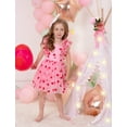 thumbnail image 3 of IBTOM CASTLE Kids Girls Sequins Romper Tutu Dress Butterfly Daisy Polka Dots Embroidery Princess Tulle Wedding Pageant Evening Gown Flutter Sleeves Birthday Party Dresses 4-5 Years Pink Heart, 3 of 8