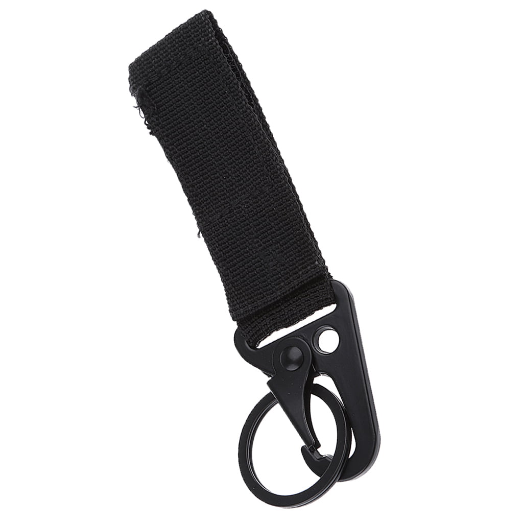 Heavy Duty Nylon Belt Webbing Metal Buckle Hanging Belt Hook with Key Ring 