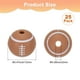 thumbnail image 3 of 25-Pack Cuentas de Balón Deportivo 12mm Marrón Claro Redondas Sueltas de Goma Rugby para Manualidades/ Pulsera/ Collar, 3 of 7