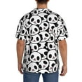 thumbnail image 7 of Goofa Cute Panda Printed Men's Casual Short-sleeved Shirt,Lightweight Breathable Button-down,Summer Casual men's top,Versatile Fashion shirt-X-Large, 7 of 7