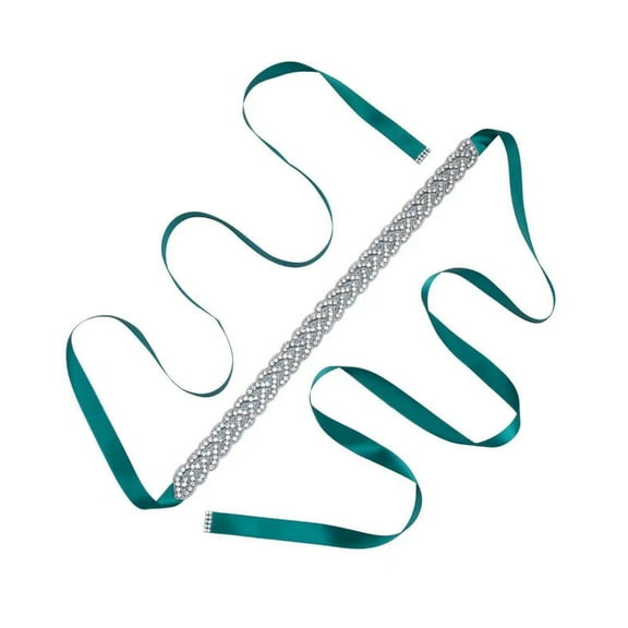 Yokua Women's Glittering Rhinestones Belt Evening Dresses Waistband Elegant Belt