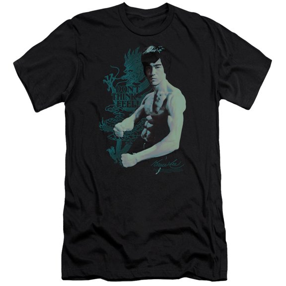 Bruce Lee Feel Premium Canvas T-Shirt Adult Slim Fit 30/1 Black