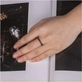 thumbnail image 2 of 2mm Black Gold Tungsten Ring for Women Two-Tone Wedding Band Stacking Rings Brushed Finish, 2 of 6