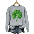 thumbnail image 3 of St. Patrick's Day Sweatshirt for Women Lucky Shamrock Long Sleeve Irish Shirt Ireland Pullover Tops, 3 of 4