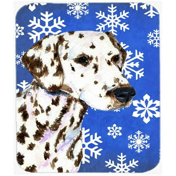 Dalmatian Winter Snowflakes Holiday Mouse Pad, Hot Pad Or Trivet