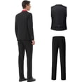 thumbnail image 2 of Tuxedos Suit for Men Slim Fit One-Button Suit with Shawl Lapel 4 Piece Suits Jacket Vest Pants Party Prom Set with Bow Tie, 2 of 5
